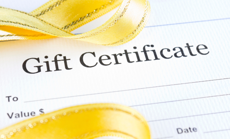 Gift certificate exchange